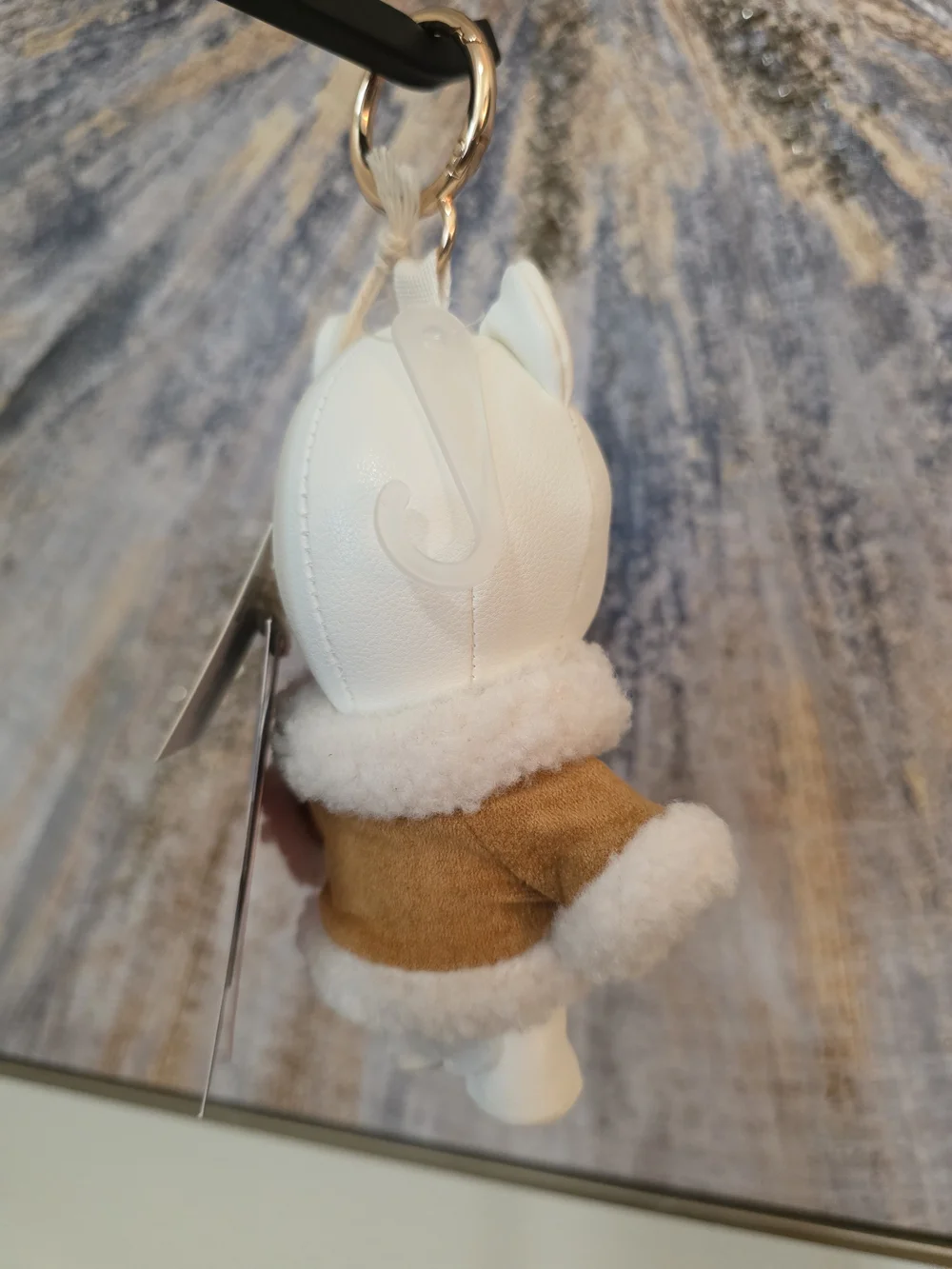 Target Bullseye Dog Keychain Plush with Brown Jacket